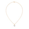 Radiant Allure Oval Lab Grown Diamond Gold Pendant Chain