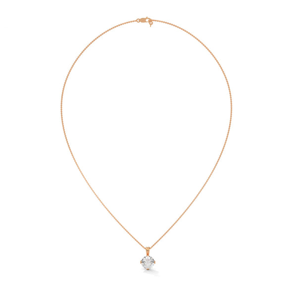 Radiant Allure Oval Lab Grown Diamond Gold Pendant Chain