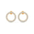 Lab Grown Round Diamond Open Circle Gold Earrings