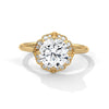 Vintage Halo Lab Grown Diamond Gold Ring