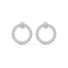 Lab Grown Round Diamond Open Circle Gold Earrings