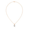 Eternal Glow Oval Cut Lab Grown Diamond Gold Pendant Chain