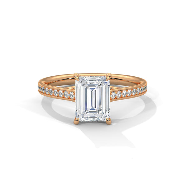 Radiant Cut Lab Grown Diamond Gold Ring