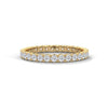 wedding gold ring with set diamond encircle the entire ring