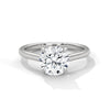 “Celeste Ring—round brilliant diamond sparkle, minimalist four-prong solitaire elegance, and timeless white-gold beauty crafted to symbolize pure love and lasting sophistication.”