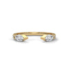 marquise-cut and brilliant round cut lab grown diamond open band silhouette