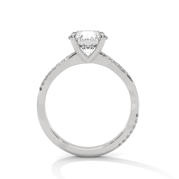 Twist of Elegance Lab Grown Diamond Gold Solitaire Ring