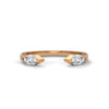 marquise-cut and brilliant round cut lab grown diamond open band silhouette