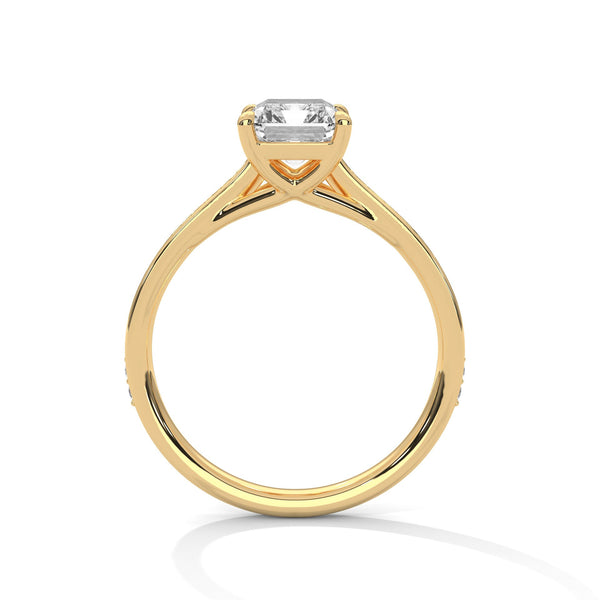 Radiant Cut Lab Grown Diamond Gold Ring