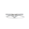 Radiant V-Shape with round cut Lab Grown Diamond Gold Band