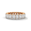 EMERALD-CUT LABGROWN DIAMOND ETERNITY GOLD RING