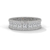 Majestic Princess-Cut Lab Grown Diamond Gold Eternity Band