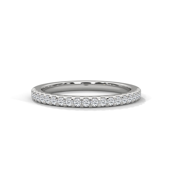 Round cut Lab Grown Diamond Gold Eternity Band