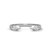 marquise-cut and brilliant round cut lab grown diamond open band silhouette