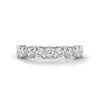 Half eternity wedding band with Marquise and Round cut lab grown Diamond for