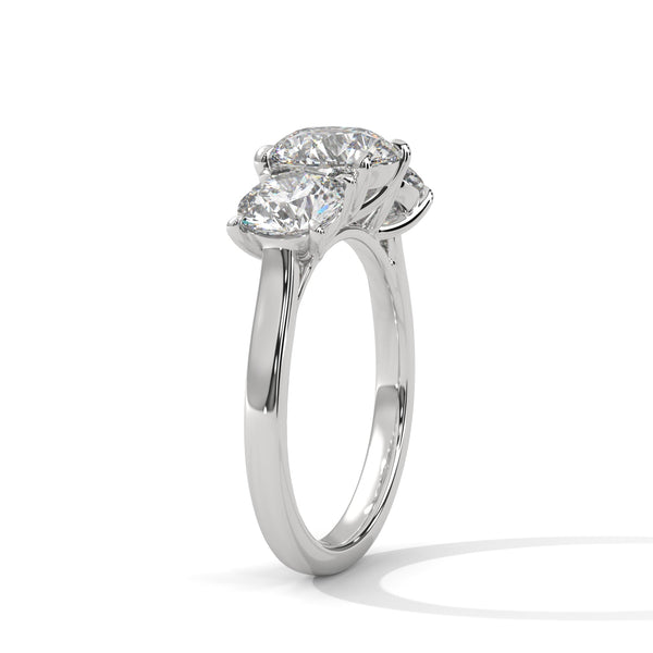 Classic Round Cut Lab Grown Diamond Gold Solitaire Ring