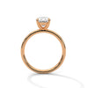 Elegant Oval Solitaire Lab Grown Diamond Gold Ring