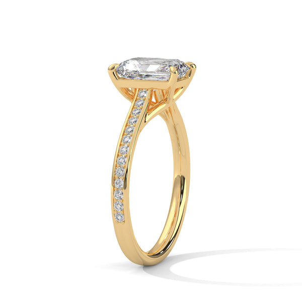 Radiant Cut Lab Grown Diamond Gold Ring