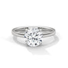 Classic Round Cut Lab Grown Diamond Gold Solitaire Ring