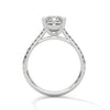 A bold princess-cut lab-grown diamond set atop a pave band — modern elegance meets timeless sparkle.