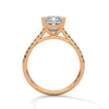 A bold princess-cut lab-grown diamond set atop a pave band — modern elegance meets timeless sparkle.