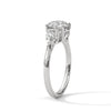 Pear Shaped Three-Stone Lab Grown Diamond Gold Ring