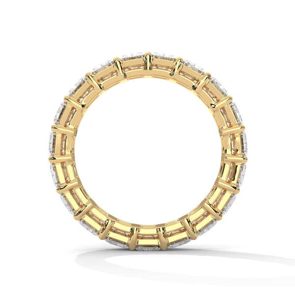 EMERALD-CUT LABGROWN DIAMOND ETERNITY GOLD RING
