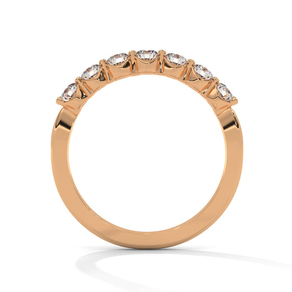 BRILLIANT CUT ROUND LAB GROWN DIAMOND SEMI ETERNITY SLEEK BAND
