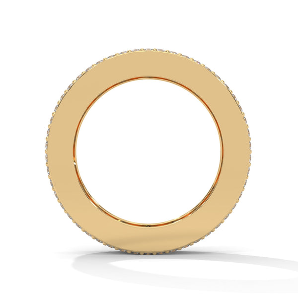 Majestic Princess-Cut Lab Grown Diamond Gold Eternity Band