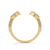 marquise-cut and brilliant round cut lab grown diamond open band silhouette