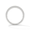 baguette-cut and round cut lab grown Diamond Double Halo Gold Band