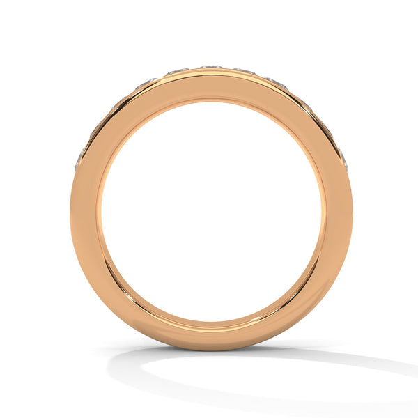 Princess Cut lab grown Diamond Channel Ring