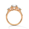 Pear Shaped Three-Stone Lab Grown Diamond Gold Ring