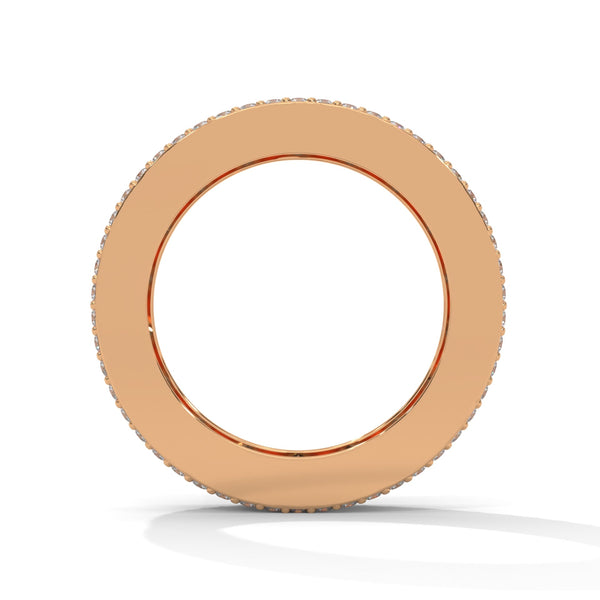 Majestic Princess-Cut Lab Grown Diamond Gold Eternity Band