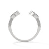 marquise-cut and brilliant round cut lab grown diamond open band silhouette