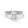 Elegant Oval Solitaire Lab Grown Diamond Gold Ring