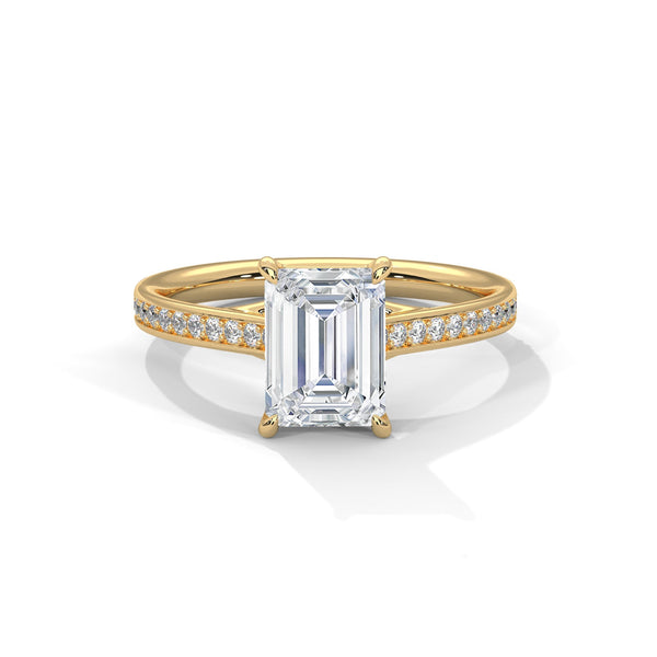 Radiant Cut Lab Grown Diamond Gold Ring
