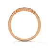 UNIQUE CURVED ROUND CUT EXQUISITE LAB GROWN DIAMOND RING