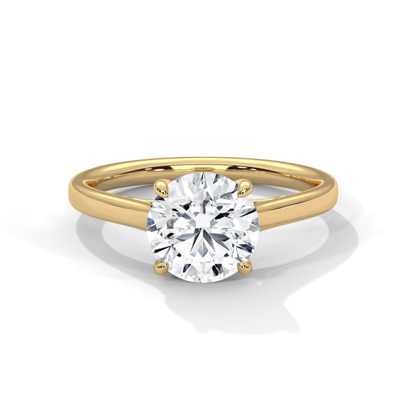 Classic Six-Prong Solitaire Lab Grown Diamond Gold Ring