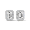 Emerald Radiance Lab Grown Diamond Gold Earrings