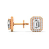 Emerald Radiance Lab Grown Diamond Gold Earrings