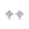 Radiant Charm Lab Grown Diamond V-Shape Gold Stud Earrings