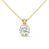 Lab Grown Diamond Half-Bezel Gold Pendant Chain