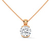 Lab Grown Diamond Half-Bezel Gold Pendant Chain