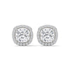 Cushion Halo Brilliance Lab Grown Diamond Gold Stud Earrings