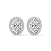 Oval Halo Elegance Lab Grown Diamond Gold Stud Earrings