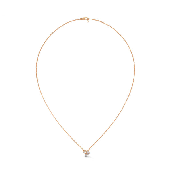 Trio Brilliance Lab Grown Diamond Gold Pendant Chain
