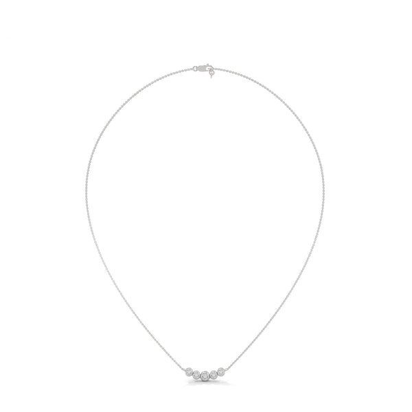 Linear Radiance Lab Grown Diamond Gold Pendant Chain