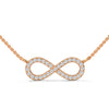 Infinite Sparkle Lab Grown Diamond Gold Infinity Pendant Chain