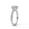 Oval Cut Double Row Pave Engagement Ring